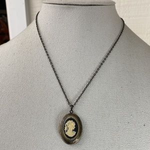 Older Cameo style locket necklace